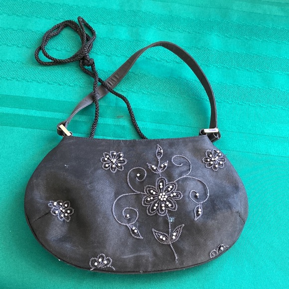 Preston & York Vintage Black Beaded Small Evening Bag - Picture 3 of 4